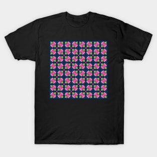 Spring flowers and leaves pattern, version 16 T-Shirt